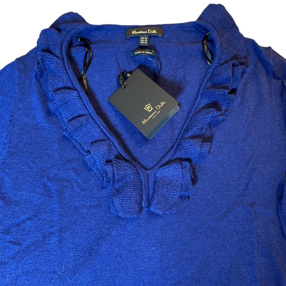 Massimo Dutti, Navy blue Wool blend sweater, XS, NWT $50 - Picture 2 of 6